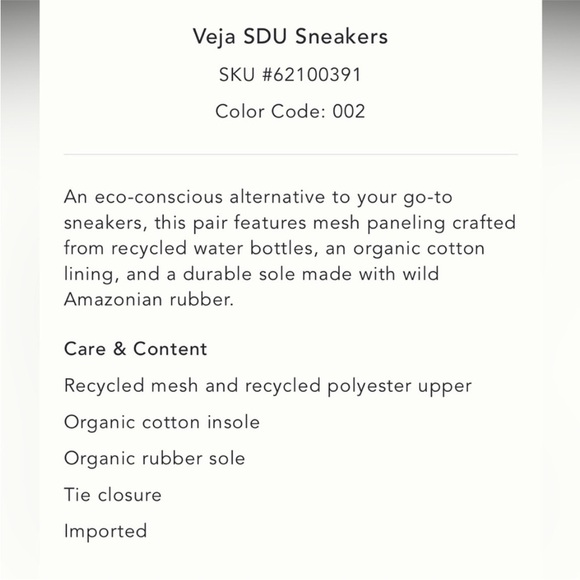 VEJA SDU Rio Branco Alveomesh Sneakers Size 6 NIB - Picture 3 of 15